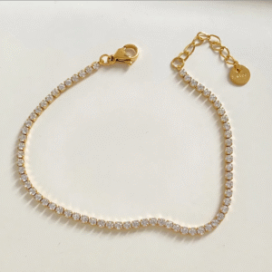 Gold and Diamond Tennis Bracelet